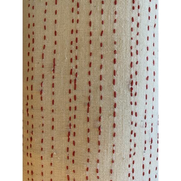 Natural Cotton Double Layered Pickstitched in Pink India Fabric Sample 52"x81.5" - Picture 1 of 3